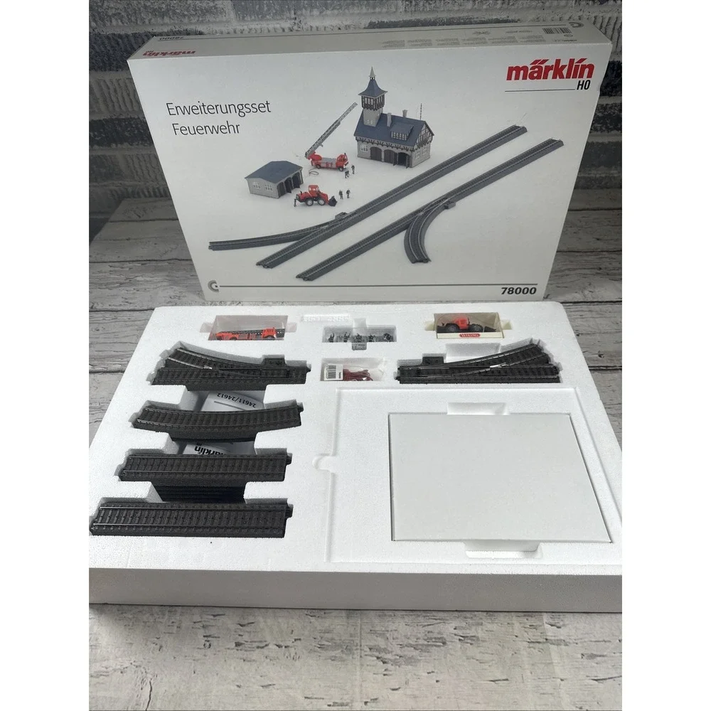 Märklin HO 78000 Fire Dept Theme Extension Set New Complete w/ Original Box